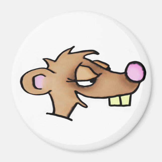 Cartoon Weasel Magnet (Front)