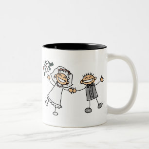 Cartoon Wedding Two-Tone Coffee Mug