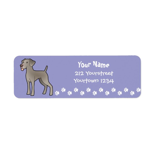 Cartoon Weimaraner (Front)