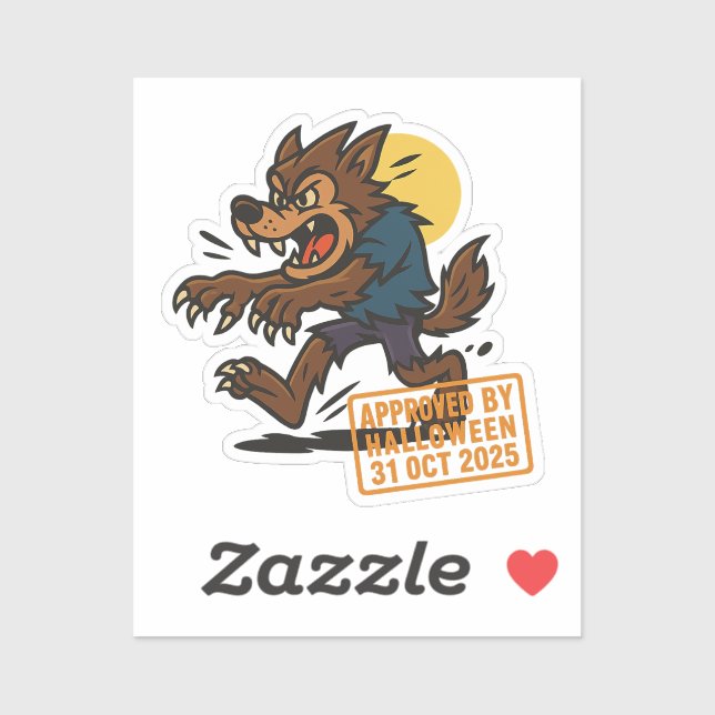 Cartoon Werewolf – Approved by Halloween (Sheet)