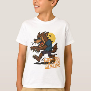 Cartoon Werewolf – Approved by Halloween T-Shirt