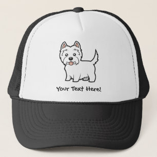 Cartoon West Highland White Terrier Trucker Hat