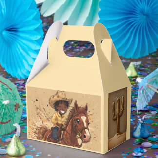 Cartoon Western Ride Tall Cowboy Favour Box