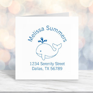 Cartoon Whale Arch Address Self-inking Stamp