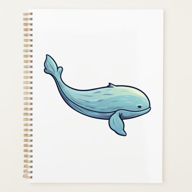 Cartoon whale illustration planner (Front)