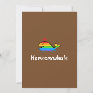 Cartoon Whale Pride Art   Love & Unity Design Invitation
