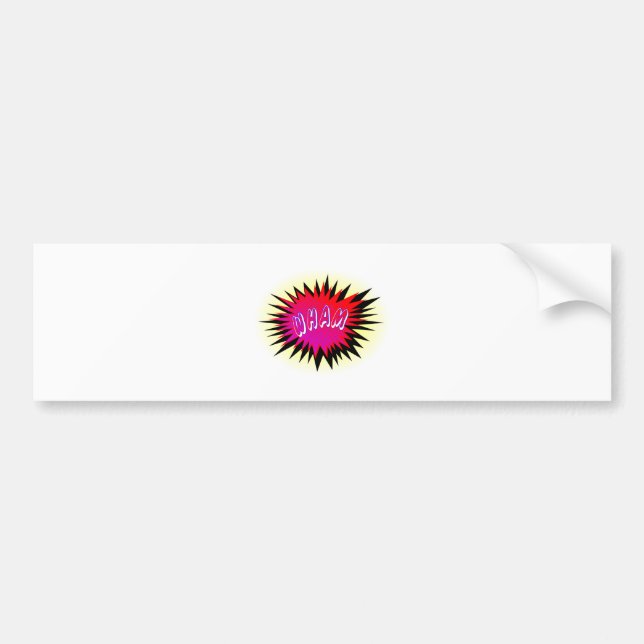 Cartoon Wham Bumper Sticker (Front)