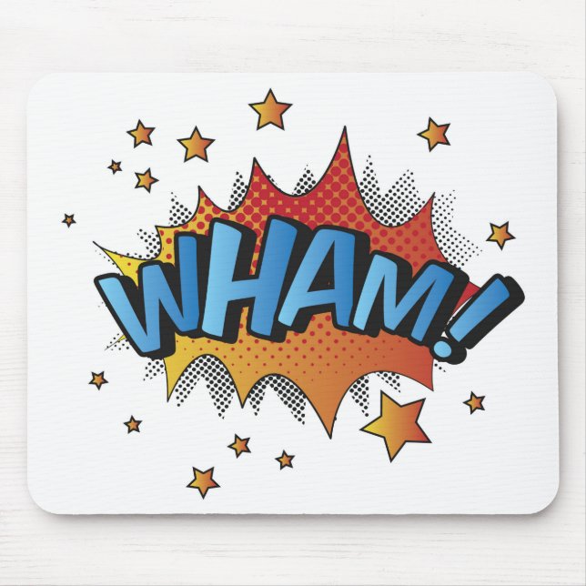 Cartoon Wham Splat Mouse Mat (Front)