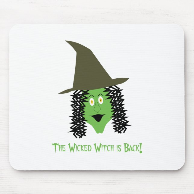 Cartoon Wicked Witch Mouse Mat (Front)