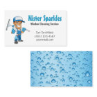 Cartoon Window Squeegee Cleaning Service Guy