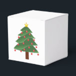 Cartoon Winter Christmas Tree with Ornaments  Favour Box<br><div class="desc">A time honoured family tradition, one of the best parts of holidays is chopping down the perfect fir tree to decorate the living room for Christmas. Evergreens, which stay green throughout the year, have a long history of use as symbols of eternal life and resilience during winter months. When Queen...</div>