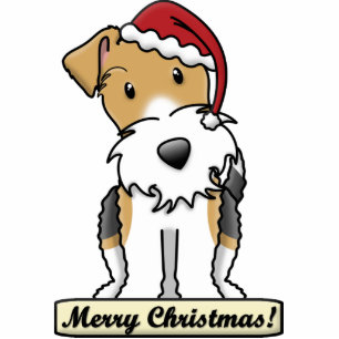 Cartoon Wire Fox Terrier Christmas Ornament Photo Sculpture Decoration