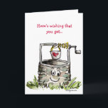 Cartoon Wishing Get Well Card<br><div class="desc">Send buckets of well wishes and love from this cute cartoon wishing well card. 

Currently reads: "Here's wishing that you get... "  Inside: "... WELL!  

Change,  add,  edit and personalise into your own message.</div>