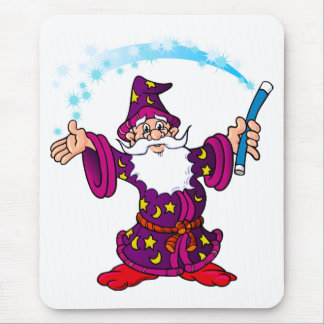 Cartoon Wizard Mouse Mat