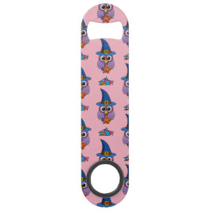 Cartoon Wizard Owl Pattern