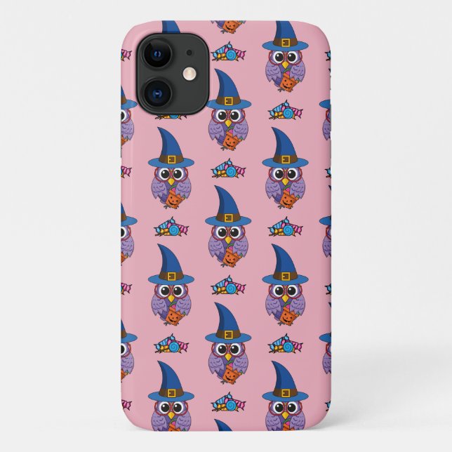 Cartoon Wizard Owl Pattern Case-Mate iPhone Case (Back)
