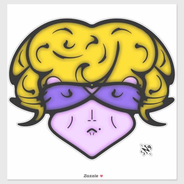 Cartoon woman with beauty mark and glasses v1 (Sheet)