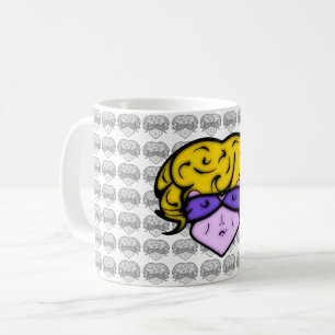 Cartoon woman with beauty mark and glasses v1.1 coffee mug