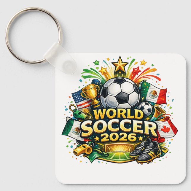 Cartoon World Soccer 2026 Key Ring (Front)