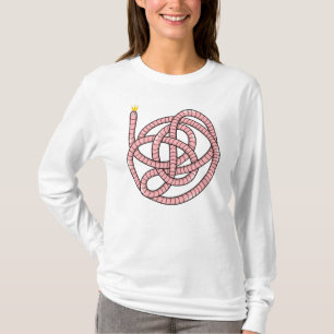 Cartoon worm in crown T-Shirt