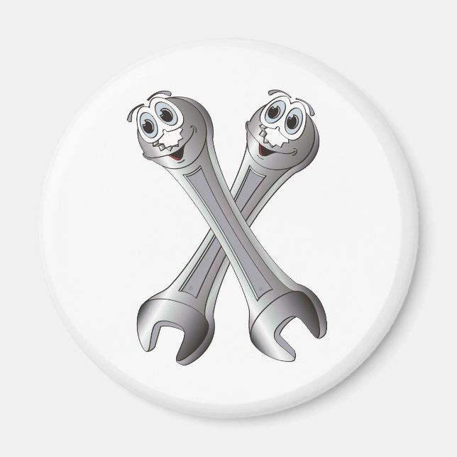Cartoon Wrenches Magnet (Front)