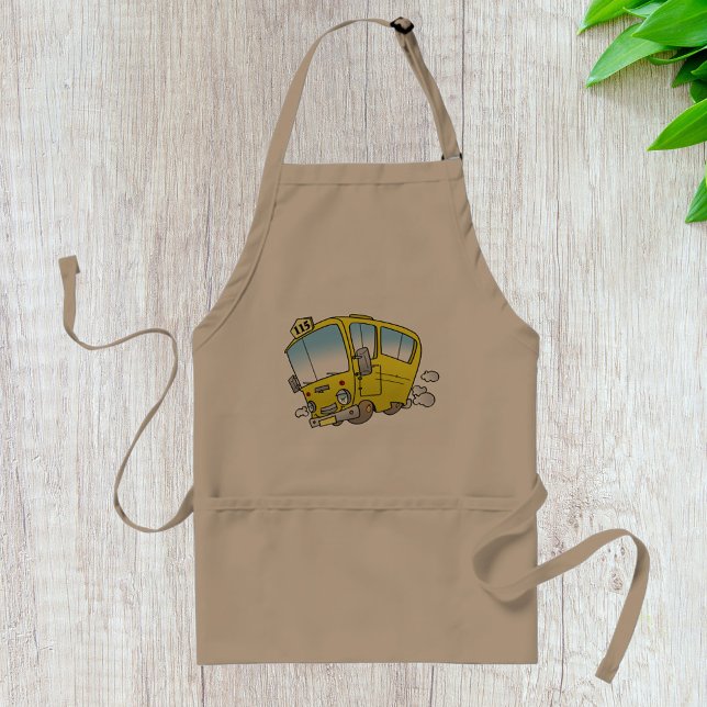 Cartoon Yellow Bus Apron (Creator Uploaded)