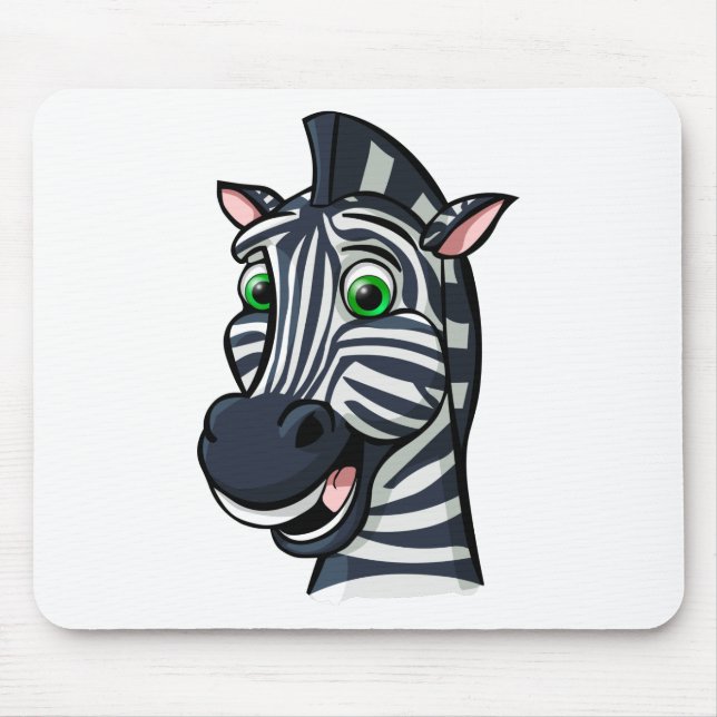 Cartoon Zebra Mouse Mat (Front)