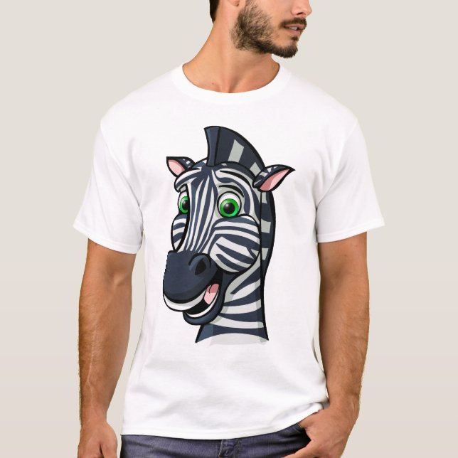 Cartoon Zebra T-Shirt (Front)