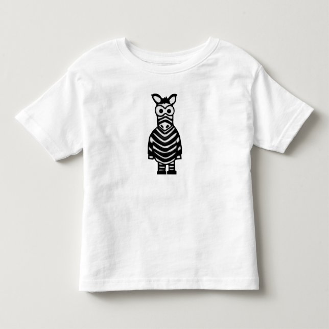 Cartoon Zebra Toddler T-Shirt (Front)