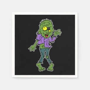 Cartoon Zombie Halloween Party Napkin