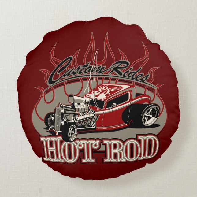 cartooncar25 round cushion (Back)