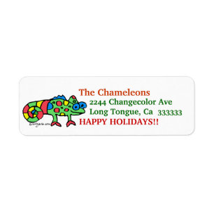 CartoonChameleon Address Label Stickers