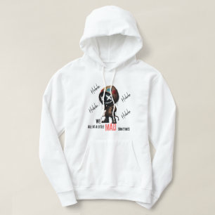 cartoonish figure wearing a hoodie