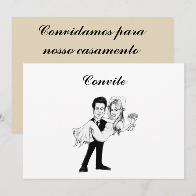 Cartoons in invitations (Front/Back)