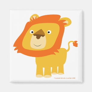 Cartoony lion magnet