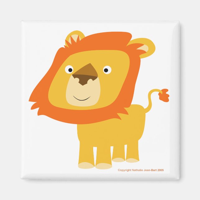 Cartoony lion magnet (Front)