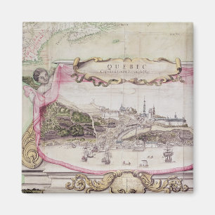 Cartouche of Quebec Magnet