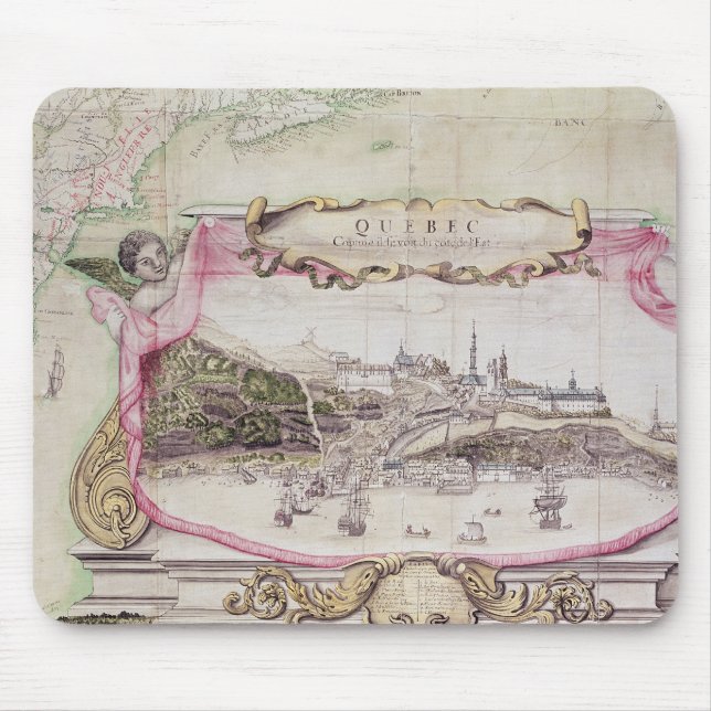 Cartouche of Quebec Mouse Mat (Front)