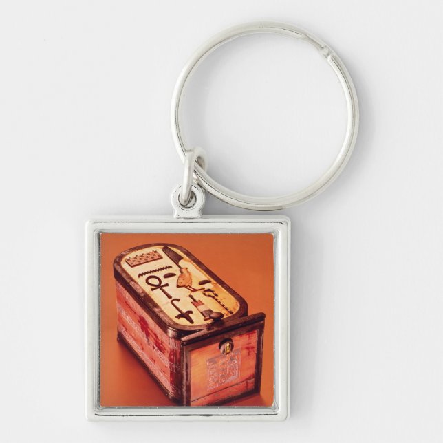 Cartouche-shaped box key ring (Front)