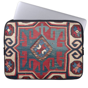 Cartouche Star II 19th Century Colourful Red Blue Laptop Sleeve