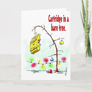 Cartridge in a Bare Tree Holiday Card