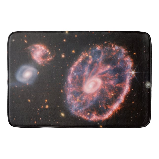 Cartwheel Galaxy, James Webb Space Telescope Bath Mat (Front)