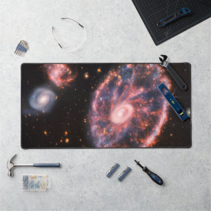 Cartwheel Galaxy, James Webb Space Telescope Desk Mat