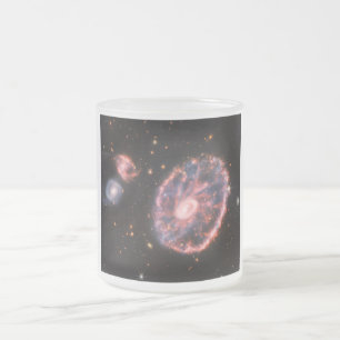 Cartwheel Galaxy, James Webb Space Telescope Frosted Glass Coffee Mug