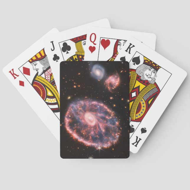 Cartwheel Galaxy, James Webb Space Telescope Playing Cards (Back)
