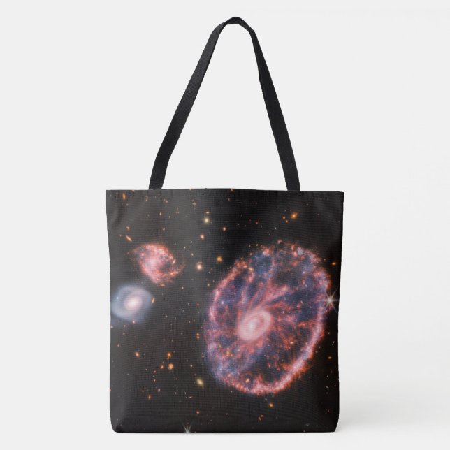 Cartwheel Galaxy, James Webb Space Telescope Tote Bag (Front)