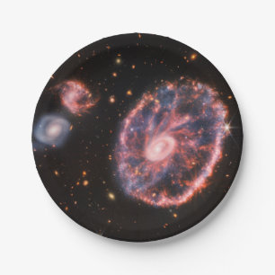 Cartwheel Galaxy JWST James Webb Space Telescope Paper Plate