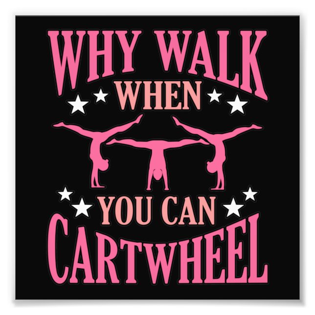 Cartwheel Gymnastics Gymnast Gymnastic Sports Love Photo Print (Front)