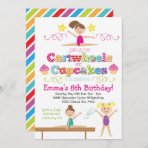 Cartwheels & Cupcakes Gymnastics Birthday Party