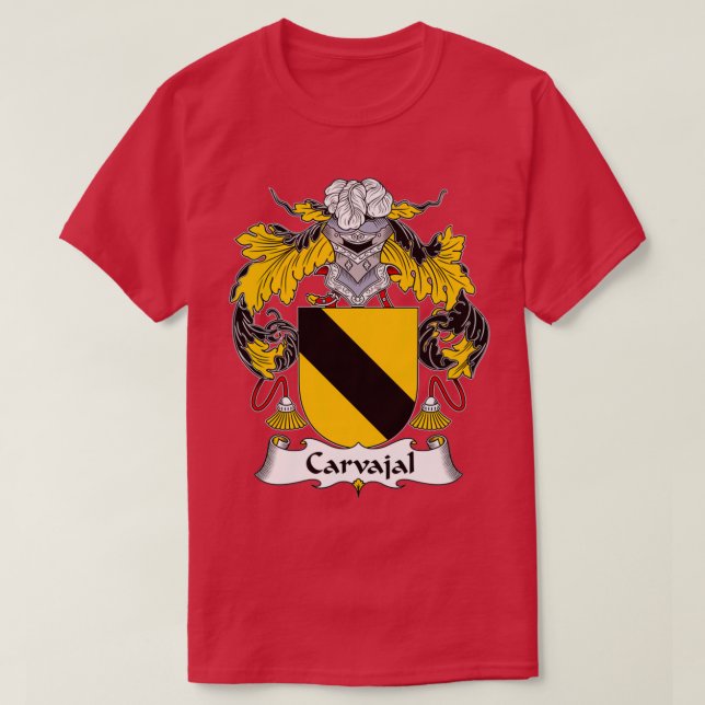 Carvajal Coat of Arms Family Crest  T-Shirt (Design Front)